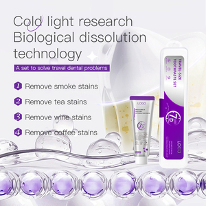 Kit de voyage personnalisable en gros d'usine OEM/ODM ensemble de brosse à dents de <span class=keywords><strong>dentifrice</strong></span> blanchissante sans fluorure pour hôtel jaune clair froid - Product Image 3