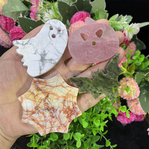 Matériaux mixtes Crystal Ghost Natural <span class=keywords><strong>Energy</strong></span> <span class=keywords><strong>Healing</strong></span> Rose Quartz Pumpkin Bat For Halloween Decor - Product Image 6