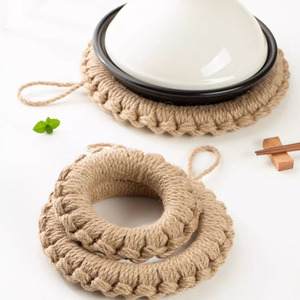 Vente en gros de sets de table contemporains minimalistes en corde de chanvre tissée à la main, écologiques, pour la maison, l'hôtel, le restaurant, de luxe - Product Image 4