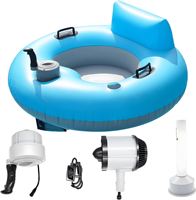 Nouveau matelas flottant électrique gonflable de luxe pour adultes avec dossier inclinable et moteur à hélice à 360 degrés