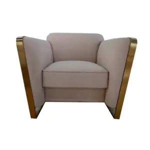 홈 새로운 디자인 현대 싱글 소파 침대 한 좌석 슬리퍼 벨벳 소파 의자 스테인레스 스틸 장식 패브릭 거실 소파