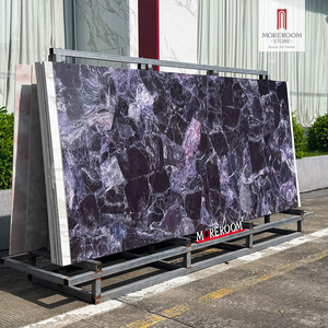 Dalle en pierre frittée de fluorite cristalline artificielle violette 2700x1200mm pour salon et extérieur, antidérapante - Product Image 1