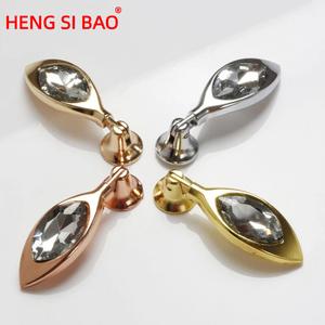 Nhà Máy Bán buôn Chất lượng cao Hợp kim kẽm lỗ duy nhất vàng tinh thể cửa kính xử lý cho đồ nội thất ngăn kéo - Product Image 4