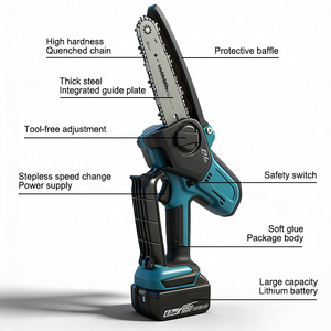<span class=keywords><strong>Tronçonneuse</strong></span> portative sans fil <span class=keywords><strong>Makita</strong></span> 6 pouces <span class=keywords><strong>à</strong></span> moteur brushless pour l'abattage du bois et l'élagage de jardin - Garantie 3 ans - Product Image 3