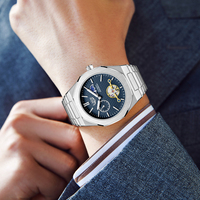 Montre automatique LIGE LG6823 de luxe, squelette 3D, tourbillon, phase du jour, cadran ajouré, luminescente, cadeau pour homme et femme