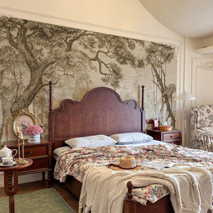 Papier peint <span class=keywords><strong>mural</strong></span> rétro à motif de brique, style forêt tropicale américaine, résistant à l'humidité, pour fond <span class=keywords><strong>TV</strong></span>, motif cerf de la jungle - Product Image 2