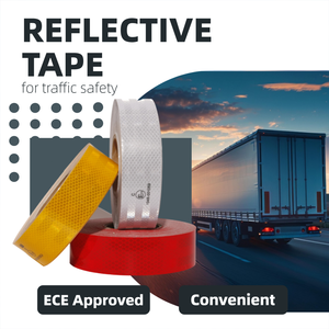 <span class=keywords><strong>Cinta</strong></span> <span class=keywords><strong>Reflectante</strong></span> Automotriz de Alta Resistencia con Microprismas de 50 mm, Aprobada por ECE, para Marcado de Remolques - Product Image 1