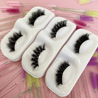 Faux cils à bande transparente 3D en vison synthétique, personnalisables avec logo, vente en gros, cils super volumineux, fournisseur