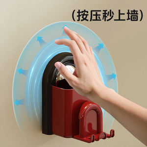 Toothbrush And Toothpaste Cup Holder Set Wall Mounted Suction Cup Magnetic Triple Holder For Bathroom Use - Product Image 3