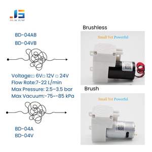 Pompe à air micro silencieuse 12V 24V, débit d'air élevé, pompe à gaz pour instrument d'injection d'oxygène domestique - Product Image 2