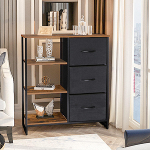 Modern Fabric Dresser Organizers and <b>Storage</b> Living Room <b>Cabinet</b> With Drawer - Product Image 4