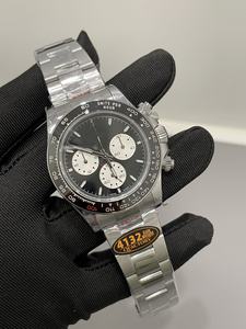 Alta calidad impermeable 40mm QF fábrica 904 acero 4132 movimiento peso versión 174G negro cerámica bisel reloj - Product Image 2