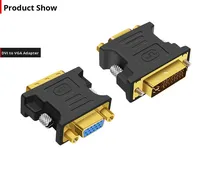 Adaptador Convertidor de DVI a VGA con Transmisión de Alta Definición para Monitor de Portátil, TV y Proyector - Salida CA 100% Compatible con OEM