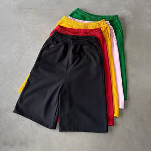 Custom 13-Inch Long Sweat <b>Shorts</b> Baggy Fleece Oversized Cotton <b>3</b>/<b>4</b> Long <b>Shorts</b> - Product Image 2
