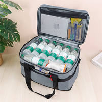 Sac à déjeuner isotherme rond, sac isotherme de 30L, tissu Oxford imperméable, sangle multi-poches pour le bureau, l'école, le pique-nique, le camping