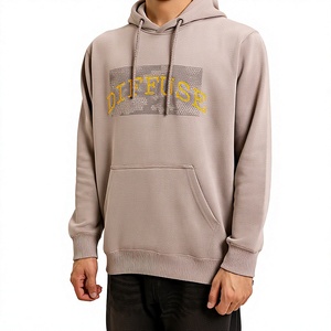Sudadera con Capucha para Hombre, Color Verde Oliva, Corte Regular, Tejido de Punto, Color Sólido, Informal, 100% Algodón, Anti-Pilling, con Bolsillos, para Invierno - Product Image 6