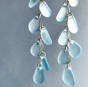 Été océan mer trouve tumbled pirate fait à la main verre verre glaser perle peignage pendentif bracelet boucles d'oreilles anneaux ensemble de bijoux - Product Image 2