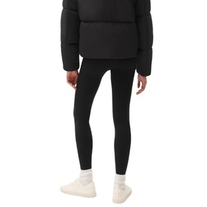 Leggings Deportivos de Algodón Orgánico 100% al por Mayor para Mujer, Pantalones de Cintura Media con Cordón, Cómodos y Ecológicos, Nuevo Estilo - Product Image 4