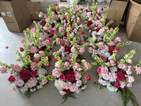 Nouvelle composition florale en boule de roses PPS, couleur marron, en soie, pour centre de table de mariage, événementiel et décoration intérieure