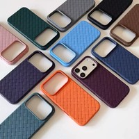 Casing HP iPhone 18 Pro Max Tekstur Anyaman Jerami dengan Jendela Kamera Besar, Disipasi Panas, Bahan TPU Lembut