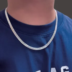 Cadena de Plata de Ley 925 para Hombre, Venta al por Mayor de Fábrica, Cadena Cubana de 5/7mm, Chapada en Oro de 18k, Joyería Fina para Regalo de Fiesta - Product Image 1
