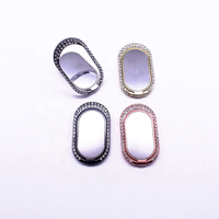 Accessoires de téléphonie mobile en gros : Support de téléphone portable pliable et portable, mini anneau de maintien pour smartphone, avec motif diamant ovale