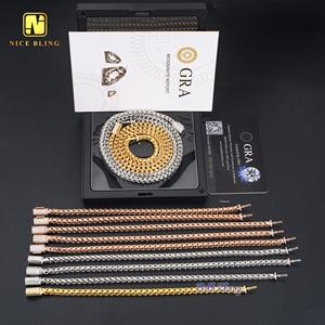 Mode Hiphop Franco Keten Groothandel Sieraden Unisex Zilver 4Mm Charme Kettingen Moissnite Lock Franci Ketting Armband - Product Image 4