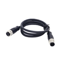 Conector Circular Automotriz de 5 Pines, Macho M12, Acero Inoxidable, Impermeable IP67, con Conector USB