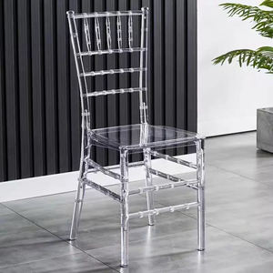 2025 Fabrika Toptan Lüks Akrilik Sandalye Şeffaf Kristal Reçine Şeffaf Chiavari Sandalye - Product Image 1