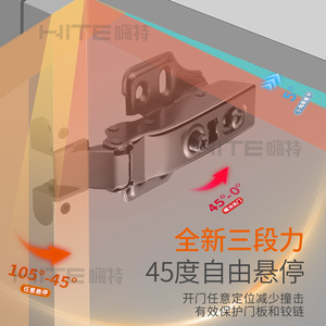 Bisagras para Puertas con Marco de Aluminio HITE, Amortiguador Hidráulico de Acero Inoxidable con Opciones de Cabeza Cuadrada y Redonda para un Funcionamiento Suave y Silencioso - Product Image 4