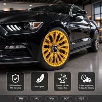 Velg Alloy Tempa Baru Berkilau Khusus 20x9 Mesh Gold 8x180 untuk Truk F150 Off-Road Tugas Berat
