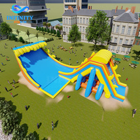 Toboggan aquatique géant gonflable pour parc aquatique, équipement commercial d'extérieur