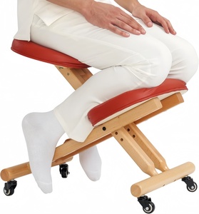 Chaise à genoux ergonomique pliable en bois Master Massage - Tabouret <span class=keywords><strong>de</strong></span> correction <span class=keywords><strong>de</strong></span> posture réglable au design moderne pour le bureau et la maison - Product Image 1
