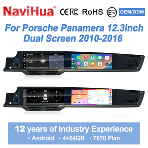 Autoradio Android à double écran 12,3 pouces pour Porsche Panamera 970 2010 2016, copilote automatique, divertissement multimédia, Carplay, navigation - Product Image 1