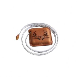 Ruban à mesurer en cuir véritable personnalisé, 42 couleurs, gravure laser, mini ruban à mesurer pour tailleur, ruban à mesurer en similicuir gravable au laser - Product Image 2