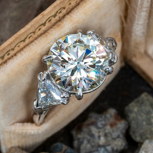 Round Pave <b>Crystal</b> <b>Ring</b> for Women Silver Tone Minimalist Daily Wear Fashion Accessories - Product Image 2