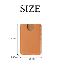 Dompet penyimpan kartu kulit sapi ramping untuk kartu ID kulit asli dompet penyimpan kartu Bank dompet tekstur lembut hadiah promosi Logo kustom