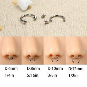 2 uds G23 titanio roscado internamente 4mm bola/cono nariz tabique herradura <span class=keywords><strong>aro</strong></span> ceja labio ombligo vientre pezón Piercing - Product Image 6