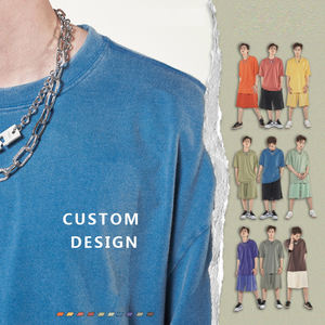 Camiseta Unisex de 220g, Tejido Grueso 100% Algodón, Transpirable, Estampado Gráfico Personalizado, Estilo Vintage, Lavado Ácido, Corte Holgado - Product Image 1