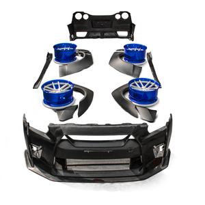 Kit large carrosserie pour <span class=keywords><strong>Nissan</strong></span> <span class=keywords><strong>GTR</strong></span> R35 Pare-chocs avant Pare-chocs arrière Jupes latérales Capot Large élargisseur et spoiler de coffre pour <span class=keywords><strong>GTR</strong></span> R35 Facelift - Product Image 6