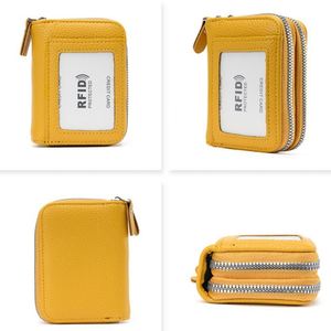 Porte-cartes accordéon tendance avec logo personnalisé, blocage RFID, double fermeture éclair pour un rangement sécurisé, fermeture éclair métallique de haute qualité - Product Image 4