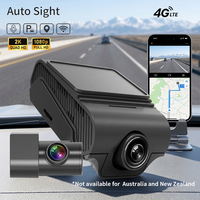 Cámara para Coche con 2 Cámaras Frontales 2K, WiFi, GPS, 4G, Grabación en Bucle, Sensor G, Detección de Movimiento, Modo de Estacionamiento, con Tarjeta SD