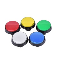 Grand interrupteur à bouton-poussoir rond d'arcade de 60mm avec lecteur de jeu vidéo à lumière LED 5 couleurs Max. Courant 3A Max. Tension 250V