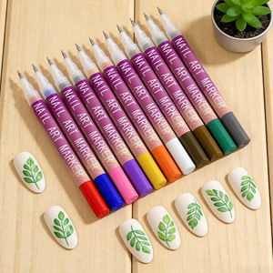 Stylos à ongles en gel à séchage rapide, 12 couleurs, 0,5 mm, pour la peinture, le graffiti, le marquage acrylique et les outils, stylos à ongles pour enfants - Product Image 2
