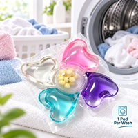 5 in 1 Deterjen Pakaian Sekali Pakai dalam Bentuk Pod OEM ODM Formula Pewangi Warna Kemasan Kustom Label Pribadi Kapsul