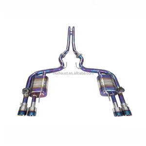 Pour Ford <span class=keywords><strong>Mustang</strong></span> <span class=keywords><strong>GT</strong></span> 5.0L Silencieux Catback de tuyau d'échappement en titane avec vannes électriques - Product Image 1