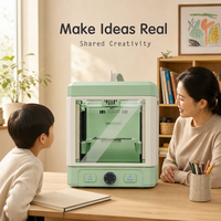 Imprimante 3D WandGo Green pour enfants et débutants, machine d'impression 3D de bureau fermée pour l'apprentissage créatif et les projets de bricolage