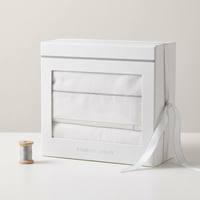 Ensemble de literie de luxe personnalisé en bambou 300T, drap-housse et taie d'oreiller, housse de couette brodée écologique