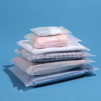 Sac en plastique LDPE recyclable à fermeture éclair noir personnalisé pour l'emballage de vêtements volumineux, sous-vêtements, fourrure, poche