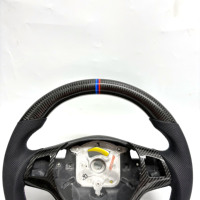 Volant sport en fibre de carbone forgée, adapté aux accessoires de voiture E82 E87 E90 E92 E93 M3
